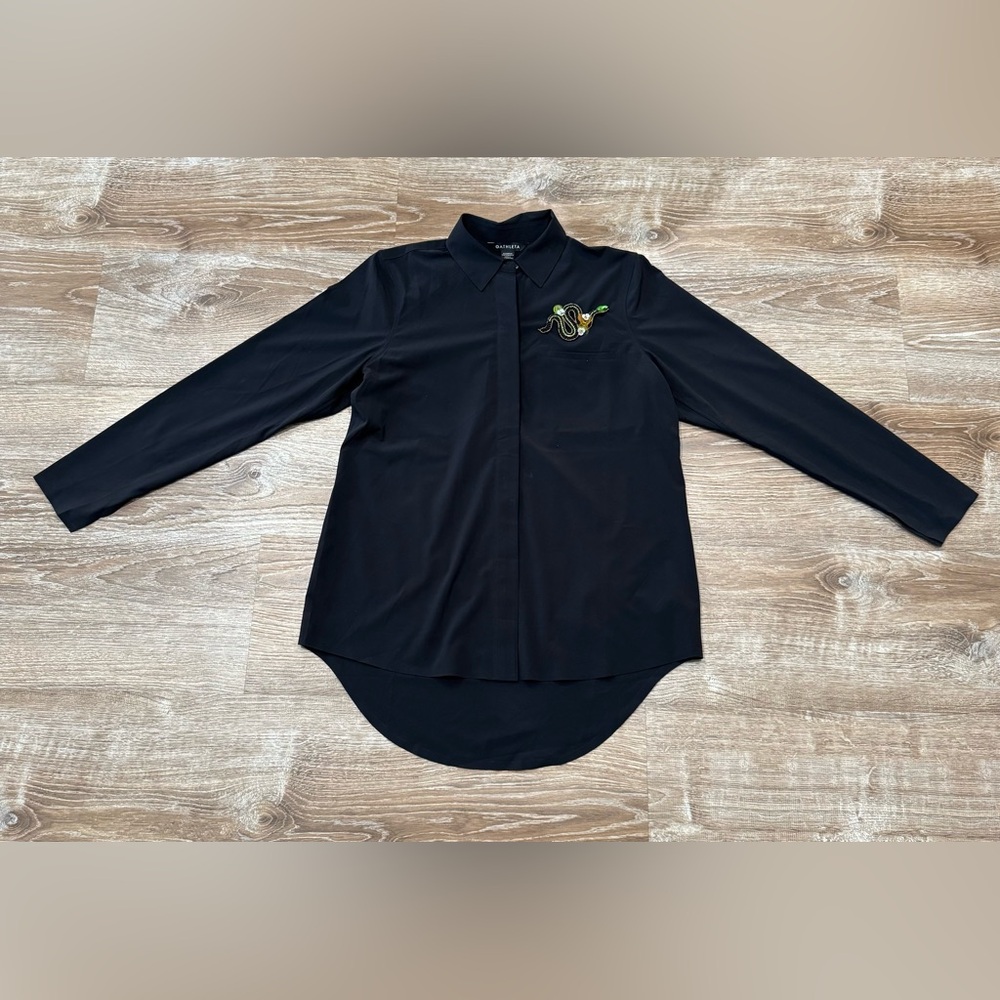 Athleta Urbanite 2.0 Black Long Sleeve Shirt